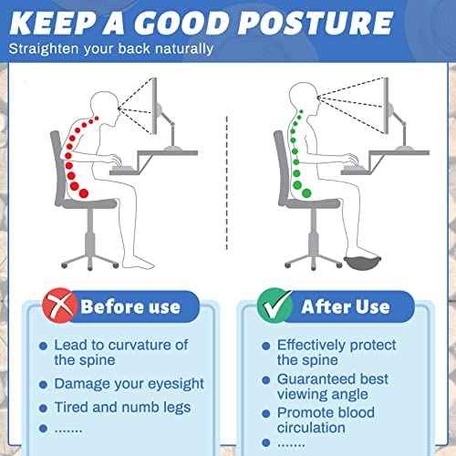 Taiyin Ergonomic Wood Foot Rest for Enhanced Circulation Under Desk Wood Footrest Stool Rocker Balance Board for Supporting Relieving Leg Pressure, Home and Office Use, 15.8 x 11 x 4.3 Inches