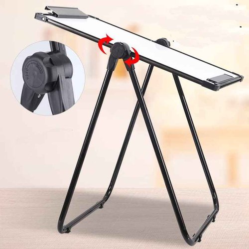Dry Erase Easel U -Double Whiteboard, 24" x 36"Dry Erase Flipchart Board, Height Adjustable Stand,3 Markers,1 Eraser,for Free