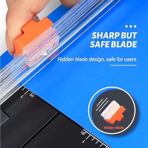 Evteck Black A4 Paper Cutter Slider Trimmer for Cardstock Photos Vinyl