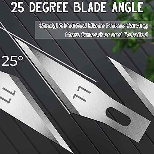 60 Pack Exacto Knife Blades 11, Craft Knife Blades Replacement, Exacto Blade 11, Hobby Knife Blade Refills for Art, Craft, Scrapbooking, Cutting, Carving