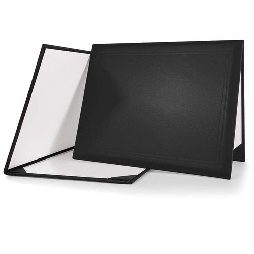 GraduationMall 8.5"x11" Smooth Padded Diploma Cover Certificate Holder Black,1-Pack