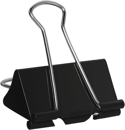 Regine Switzerland Large Binder Clips - Extra Large 2 Inch Paper Clamps | 72 Pack, Black