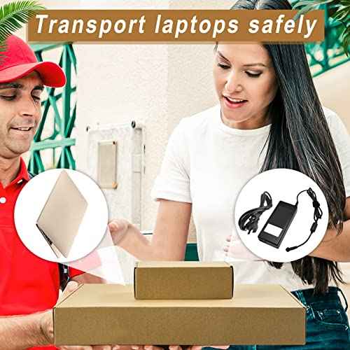 16.7 x 13 x 2.5 Inch Laptop Shipping Box Secure Mailer Box Kraft Mailing Boxes for Packing Moving with Charger Box, Foam Sheets, Foam Frame, Foam Padding, Fits Most Laptop Screen Sizes(2 Sets)