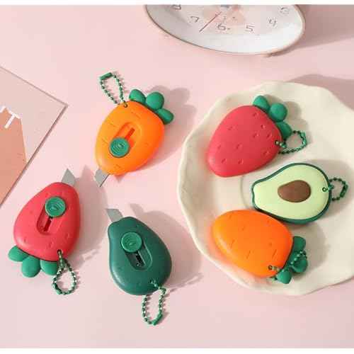 3Pcs Mini Retractable Utility Knife Box Cutter Letter Opener Portable Utility Knives Office School Stationery for Students Letter Small Box DIY Crafts