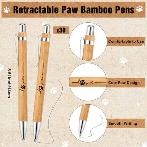 Eaasty 30 Set Vet Tech Christmas Appreciation Gifts Bulk Veterinary Technician Spiral Notebooks with Cute Paw Ballpoint Pen Accessories for Veterinary Receptionist Assistant Gift(Brown)