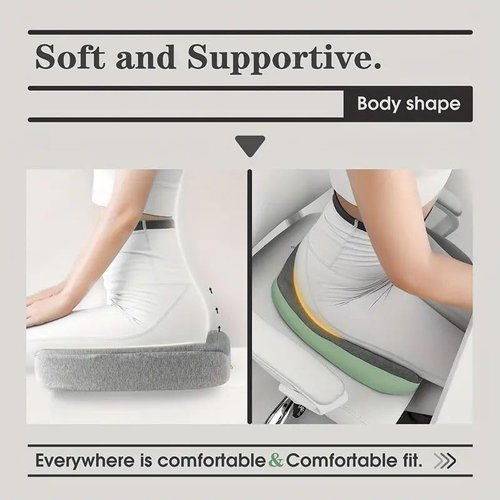 ORGEFY One Office Chair Cushion - Ergonomic Hip Support Hemorrhoids Decompression Chair Pad, Memory Foam Seat CushionSuitable,Everlasting Comfort Seat Cushion,for Office Chairs and Cars