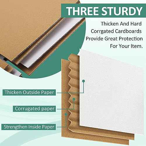 Eupako 10x7x5-Small-Shipping-Boxes-30-Pack-White-Corrugated-Box-Mailers, Cardboard Boxes for Packaging Small Business, Mailing