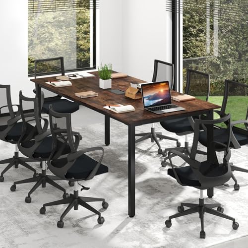 GIANTEX 6 Ft Conference Table for 8-10 People, Rustic Brown, Model 1