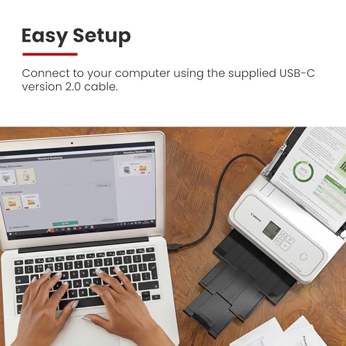 Canon imageFORMULA R40II Office Document Scanner - Duplex, Easy Setup, Cloud Scan