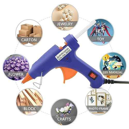 Hot Glue Gun Kit, Mini Hot Melt Glue Gun for Crafts with 30 Glue Sticks and Carry Case, Hot Mini Glue Guns for Craft, School DIY Arts, and Home Repair, SY01