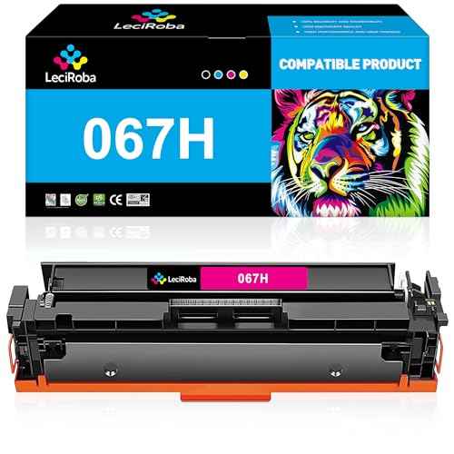 LeciRoba 067H High Capacity Magenta Toner Cartridge Replacement for Canon 067H 067 Magenta Toner for Canon imageCLASS LBP633Cdw LBP632Cdw MF653Cdw MF654Cdw MF656Cdw Laser Printer (1-Pack)