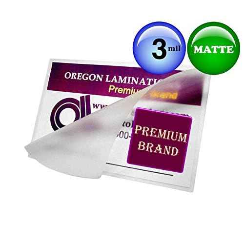 Oregon Lamination Hot Laminating Pouches Half Page (Pack of 100) 3 Mil 6 x 9-inch Matte/Matte