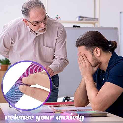 72 Pcs Gradient Style Anxiety Sensory Stickers Mental Health Sticker Fidget Textured Toy Tactile Adhesive Mindfulness Calm Relief Items for School Counselor Classroom Therapy Office, 6 Style
