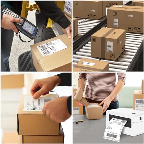 Joyberg 4x6 Thermal Labels - 240 Waterproof Adhesive Shipping Labels for Thermal Printers