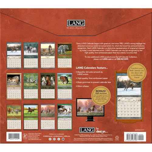 Lang Companies, Horses in the Mist 2026 Wall Calendar by Persis Clayton Weirs, 13.4'' X 12'', 12-Month Calendar with Stapled Binding