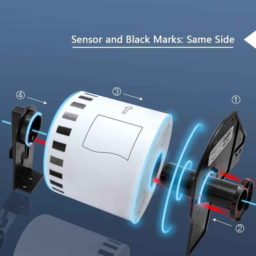 BETCKEY - Compatible Shipping Labels Replacement for Brother DK-1241 (4 in x 6 in), Use with Brother QL Label Printers [10 Rolls/2000 Labels]