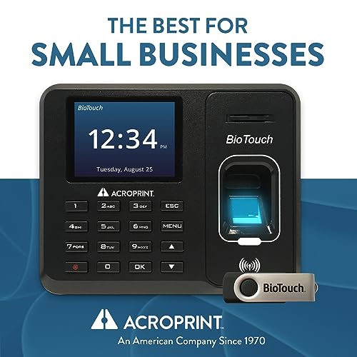 BioTouch Acroprint Self-Contained Biometric Fingerprint & RFID Time Clock