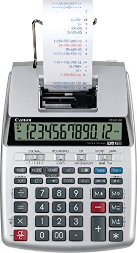 Canon P23-DHV-3 Printing Calculator with Double Check, Tax & Currency Conversion, 1 Pack