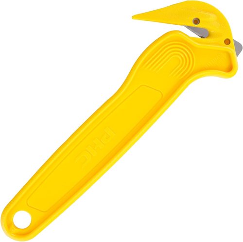 Pacific Handy Cutter Disposable Film Cutter - NSF Certified Food Safe Box Cutter for Cryovac & Plastic Bags - Yellow