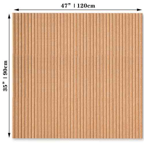 Large Cork Board Alternative-12 Pcs Self-Adhesive Felt Bulletin Board Tiles, Felt Pin Board Cork Board Tiles for Home Office Wall Decor, Tack Board 47"x35" (Longan Yellow