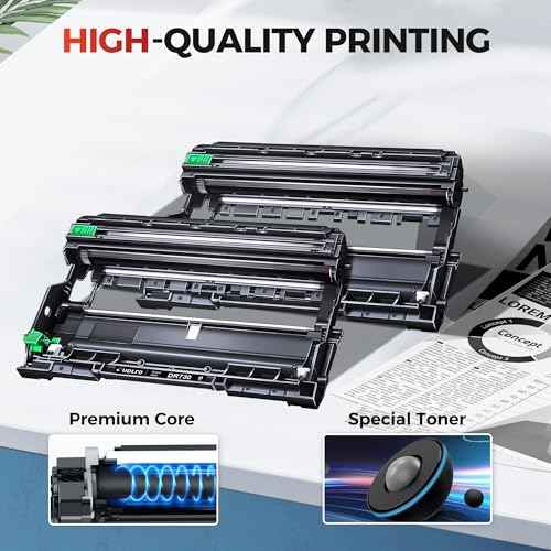 Compatible DR730 (Not Toner) Replacement for Brother Drum DR730 DR-730 Compatible with MFC-L2750DW HL-L2370DW MFC-L2710DW HL-L2350DW DCP-L2550DW Printer (2 Pack, Black)