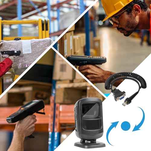 16ft Barcode Scanner Cable RJ45 RS232 to RJ45 for Honeywell 1900 Cable 1200G 1202G 1250G 1280i 1300G 1400G 1450G 1452G 1470G 1900GHD 1900GSR 1902GHD 1902GSR 1950GHD 1980i 1472G Power Cord (2)