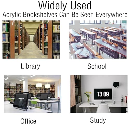 10-Pack Clear Acrylic Book & Display Stands for Books Photos Artworks CDs
