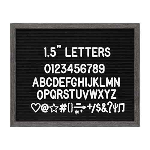 1.5 Inch Letters (No Board Included),186 Pieces Including Big Characters, Numbers & Symbols for Changeable Felt Message Boards, Letters Only (White)