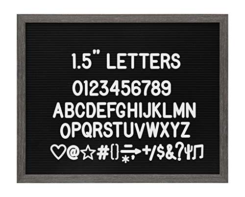 Veskaoty White 1.5 Inch Letter Set for Felt and Plastic Letter Boards - 186 Pcs