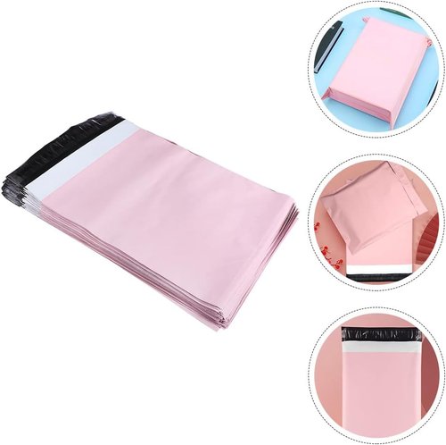 Skiennix 50Pcs Thickened Pink Mailer Bags - Eco-Friendly Shipping & Packaging Solution