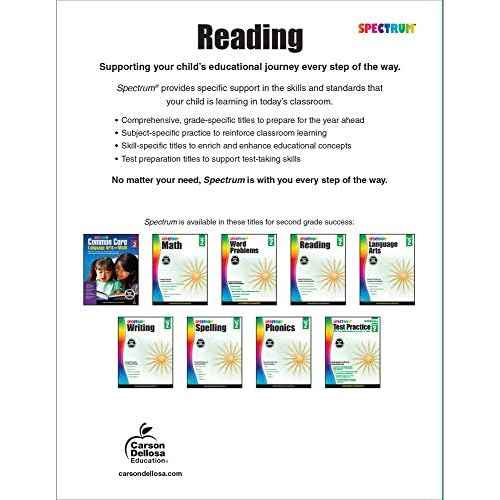 Spectrum Reading Comprehension 2nd Grade Workbook, Nonfiction and Fiction Passages, Main Idea, Story Structure, and More, Classroom or Homeschool Curriculum