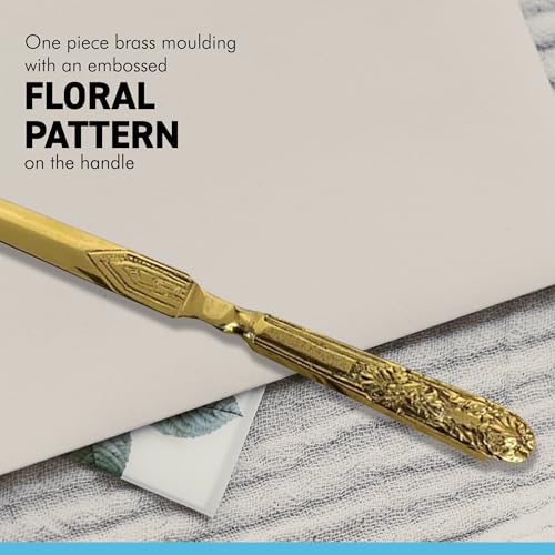 Thorness Embossed Brass Letter Opener