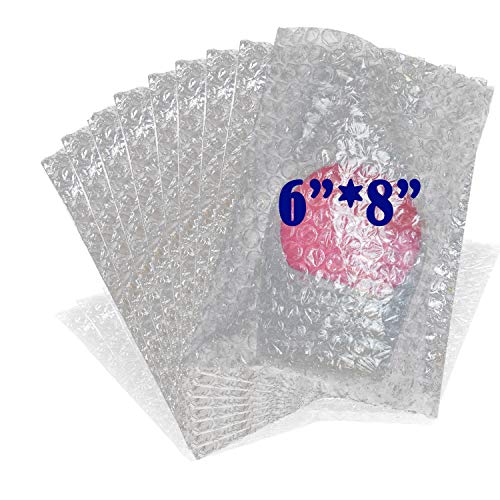 Evadow 100 Pack 6x8 Inch Double-Side Bubble Out Bags for Shipping & Storage