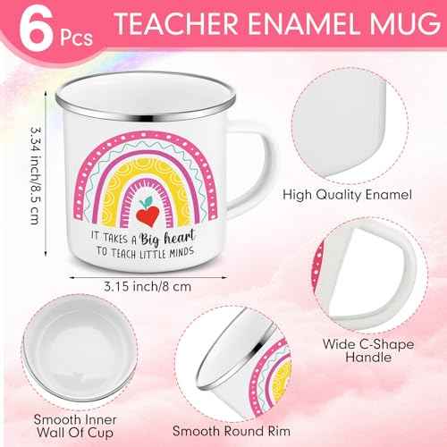 18 Pcs Teacher Appreciation Gifts Set for Women, Christmas Thank You Gifts Makeup Bags Enamel Mugs Socks Bulk 2025 Present for Teacher's Day Merry Xmas Thanksgiving