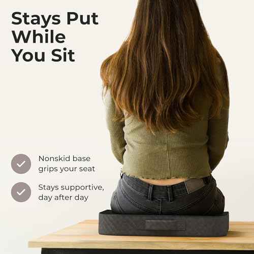 K?lbs Extra Large Seat Cushion, Stylish Plush Velvet Cover, X-Large Memory Foam for Office Chair, Floor Pillow, Cushion Back Pain Coccyx Pain Relief, Carry Handle (Extra Large)