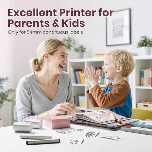 Sticker Printer, PM290C Thermal Mini Printer, Bluetooth Print Pod with 3 Rolls of Paper, Portable Print Pods for Phone & Tablet, Sticker Maker Machine for Notes, Photos, Journal, Rose