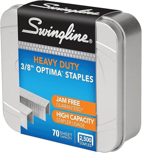 Swingline Optima High-Capacity Staples 3/8-Inch Leg 2500/Box