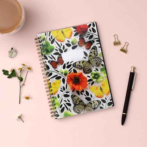 Blue Sky Artisans & Makers Sara Harding 2026 Weekly and Monthly Planner, January 2026 - December 2026, 5" x 8", Flexible Cover, Durable Wire Binding, Laminated Tabs, Pocket, Stickers, Butterflies