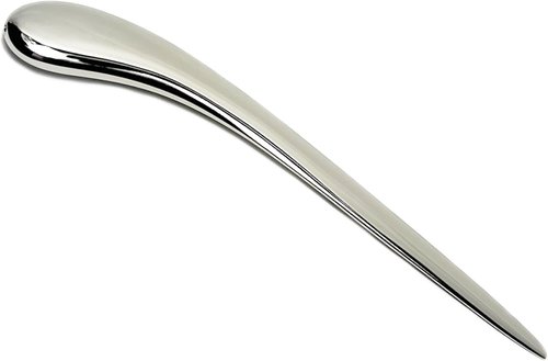 Natico Originals Silver Desktop Letter Opener - Non-Tarnishing Design with Sleek Curved Edge & Comfortable Grip