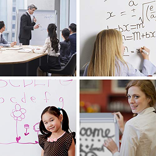 Maxtek Whiteboard Easel with Silver Tripod Stand 36x24 Inches Adjustable Height