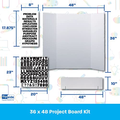 Flipside Products 36x48 Inch Project Board Kit | 10 Pack School Presentation Display