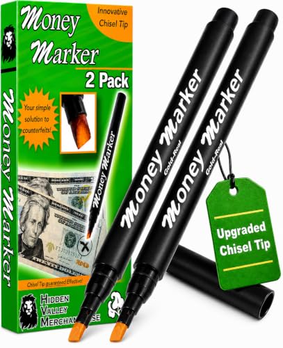 HVM Counterfeit Money Detector Pen Pack of 2 - Fake Bill Verification Markers