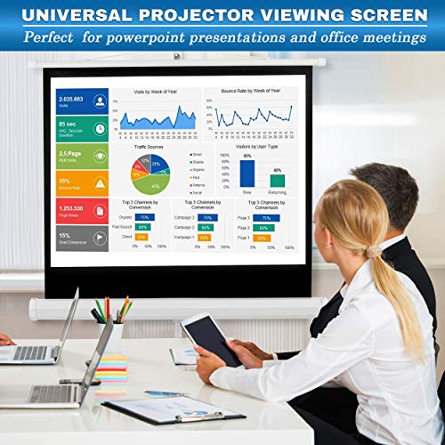 Pyle 40-Inch Portable Tripod Projector Screen Stand for Indoor & Outdoor Use