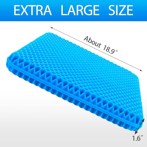 Gel Seat Cushion for Long Sitting, Large & Thick Office & Wheelchair Seat Pad