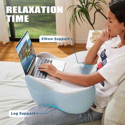 Reading Pillow, Lap Desk, Soft Laptop Pillow for Lap, Portable Desk, Gaming Pillow for Bed, Couch, Car