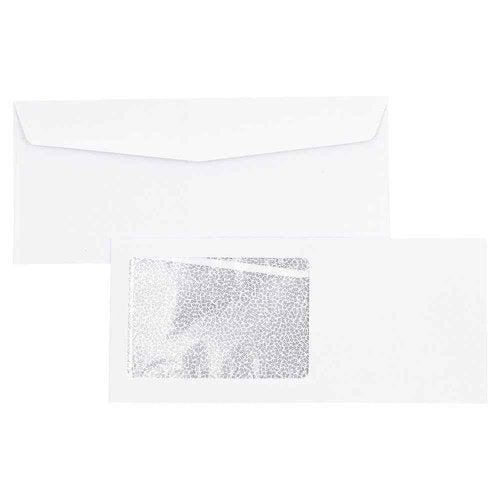 LUXPaper #10 All Purpose Window Envelopes | Security Tint | 4 1/8" x 9 1/2" | White | 24lb. Text | 500 Qty