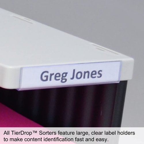 Ultimate Office Tierdrop Desktop Organizer. 6-Compartment High Capacity Mail, Classroom and Literature Sorter, Features Extra High Slots for Bulky Packages & Supplies. Add-On Tiers for Easy Expansion