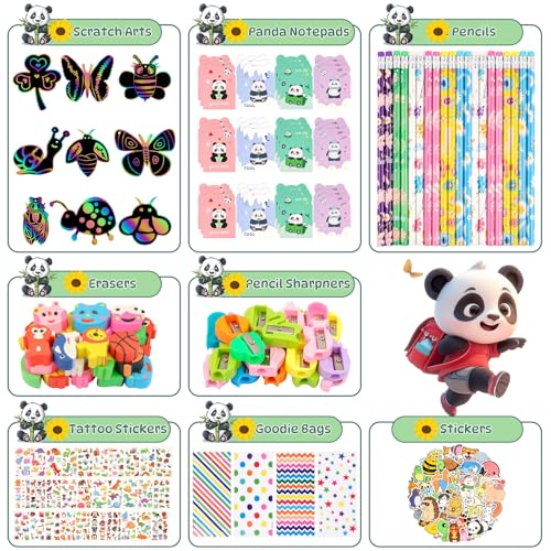 Stationery Party Packs, 28 Pack Birthday Goodie Bags for Classroom Return Gifts for Birthday Party Gift for Students from Teacher Class Gift Rewards