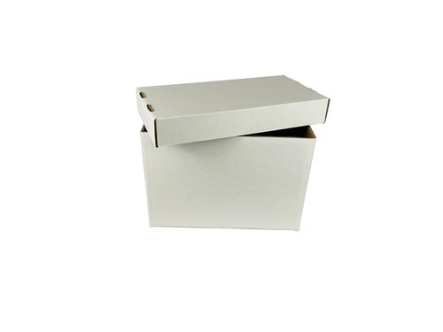 Max Protection Short Comic Book Storage Boxes - Holds 150-175 Books, Ideal for Home Storage, Stackable - Set of 5, White