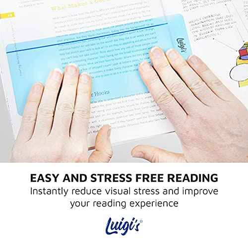 Luigi's SB Education 10 x Dyslexia Reading Tools for kids with Coloured Overlays | Guided reading strips for Dyslexia, Irlen Syndrome, ADHD and Visual Stress | Perfect Reading Trackers for kids